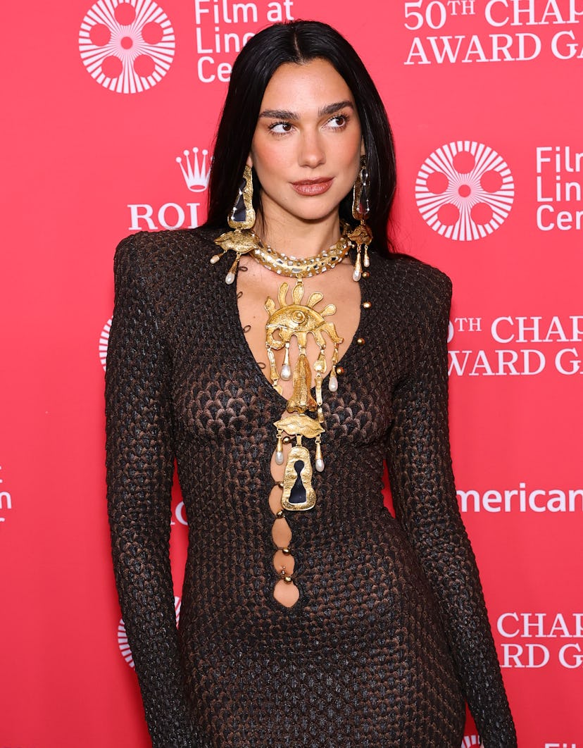 Dua Lipa attends the 50th Chaplin Award Gala on April 28, 2025 in New York City.