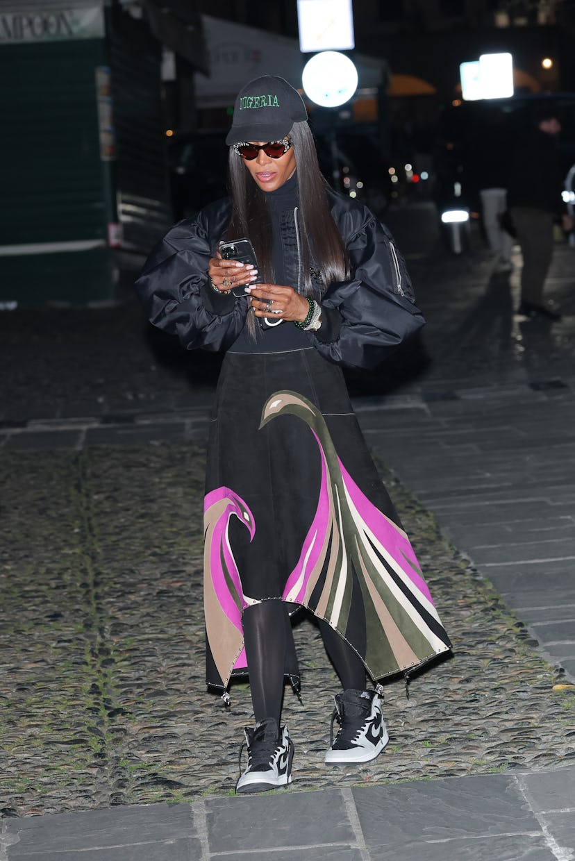 Naomi Campbell is seen on April 03, 2025 in Portofino, Italy.
