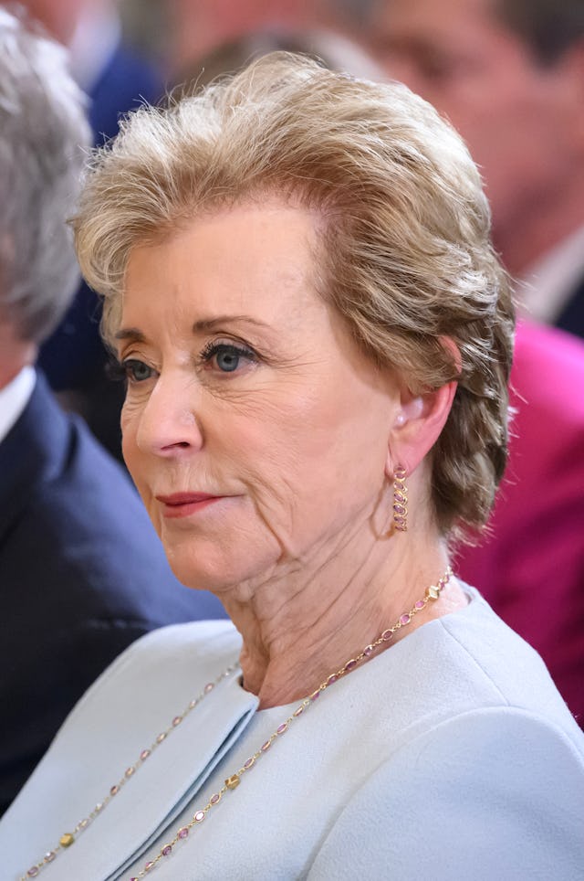 US Secretary of Education Linda McMahon attends an Education event and signing of executive orders b...