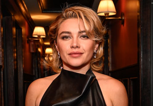 Florence Pugh's leather LBD featured a massive slit.