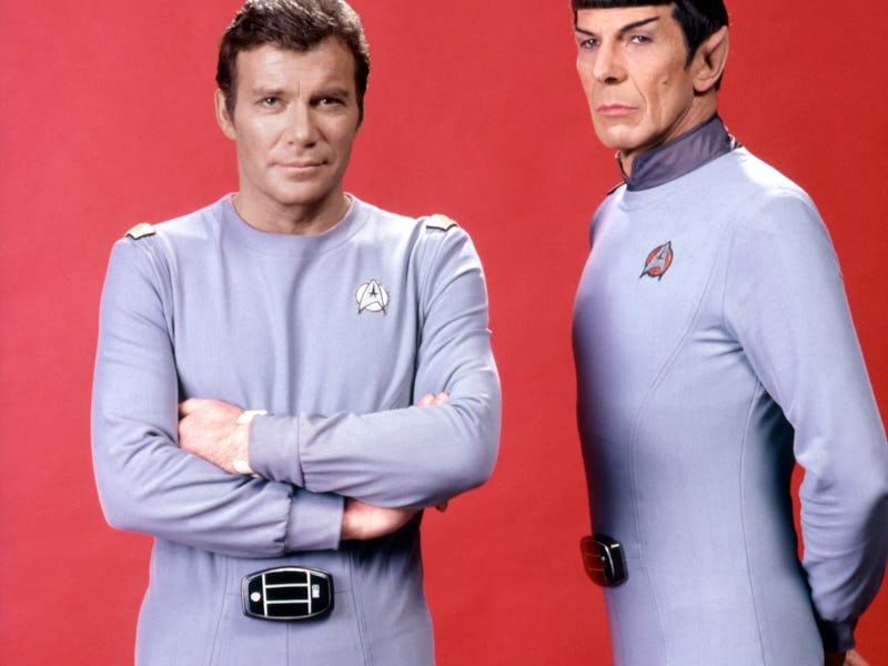 Canadian actor William Shatner and American Leonard Nimoy on the set of Star Trek: The Motion Pictur...