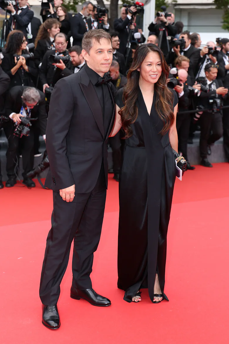 Sean Baker and Samantha Quan attend the red carpet for the opening ceremony and "Partir Un Jour" (Le...