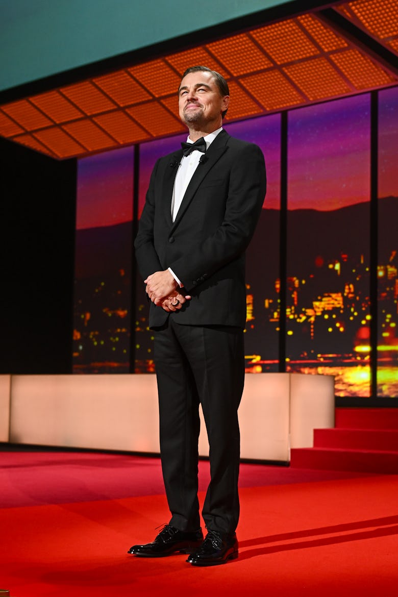 Leonardo DiCaprio during the opening ceremony at the 78th annual Cannes Film Festival at Grand Theat...