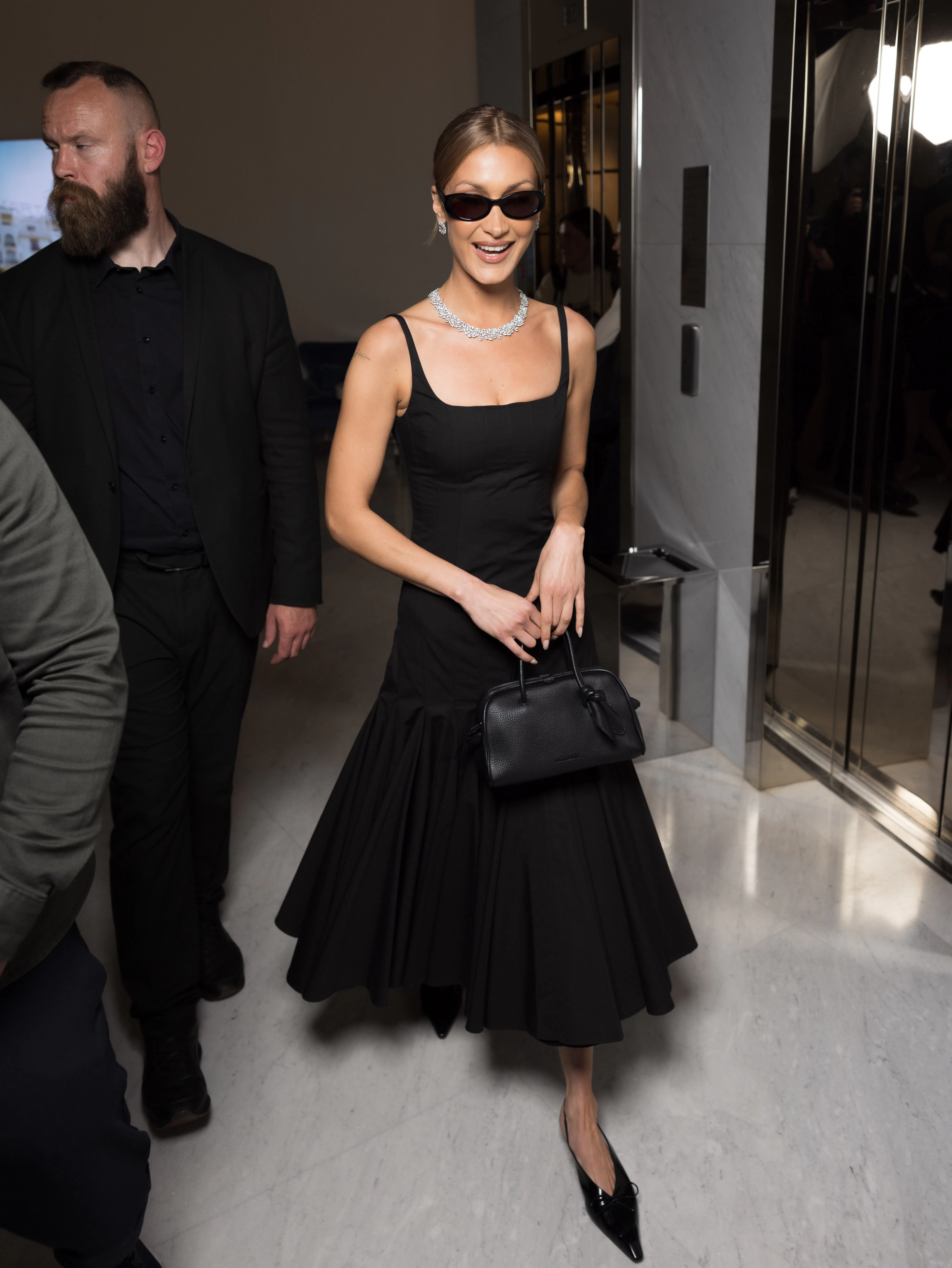 Bella Hadid is seen during day one of the 78th Cannes Film Festival on May 13, 2025 in Cannes, Franc...