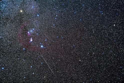 The constellations of Orion the hunter and Eridanus the river (at right), with the bonus of a Gemini...