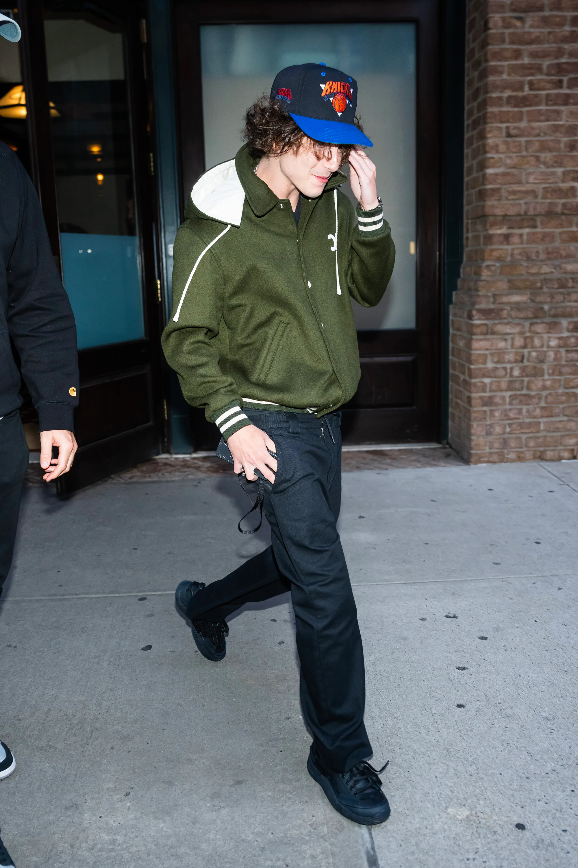 Timothee Chalamet is seen in Tribeca on April 23, 2023 in New York City.