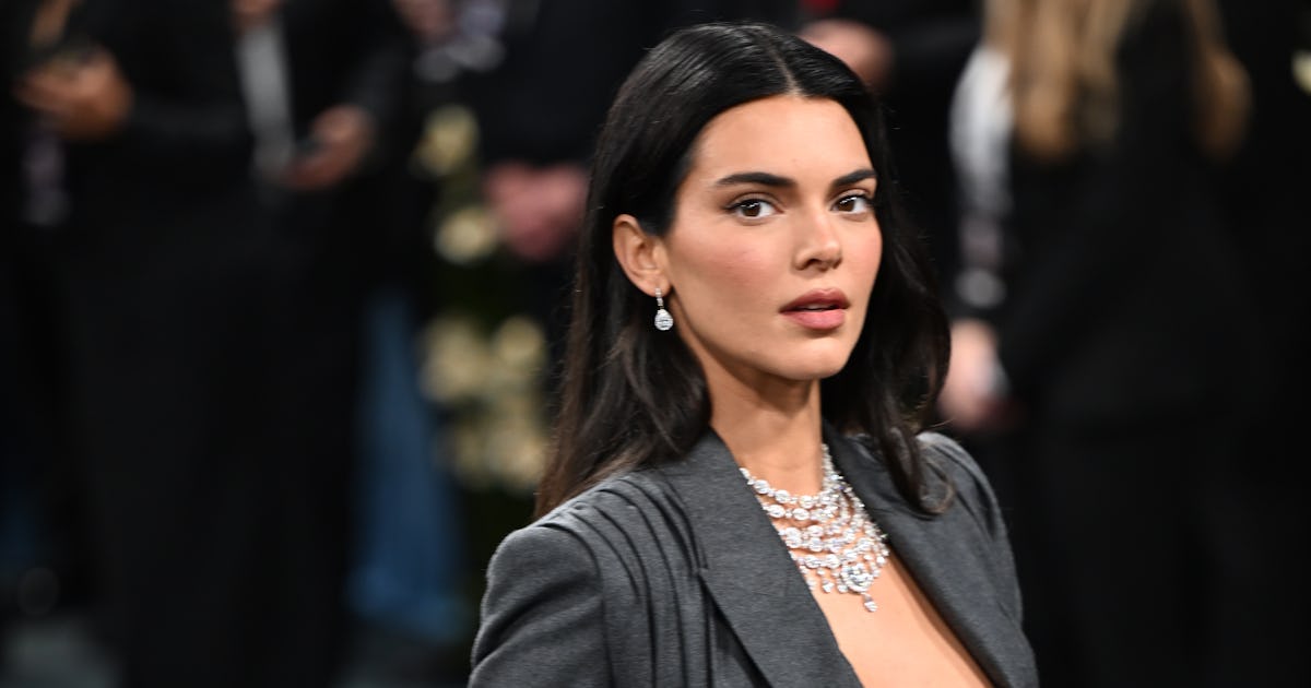 Kendall Jenner Went Topless In A Metallic Blue Bikini