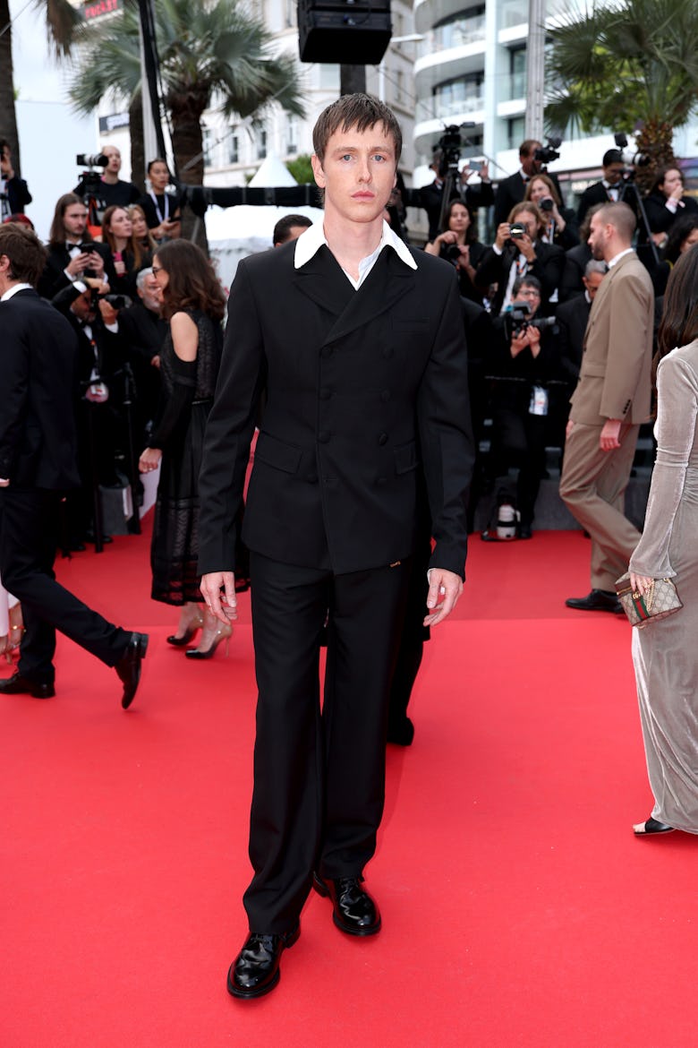Harris Dickinson attends the "Eddington" red carpet at the 78th annual Cannes Film Festival at Palai...