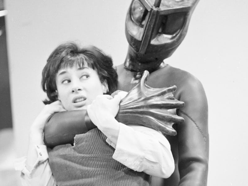 Actress Carole comes face to face with the Voord for the first time in the 1964 season of the BBC sc...