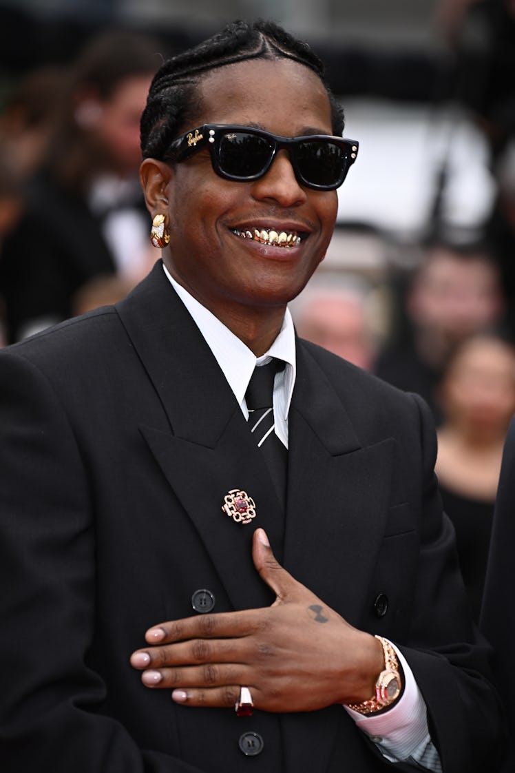 CANNES, FRANCE - MAY 19: A$AP Rocky attends the "Highest 2 Lowest" red carpet at the 78th annual Can...