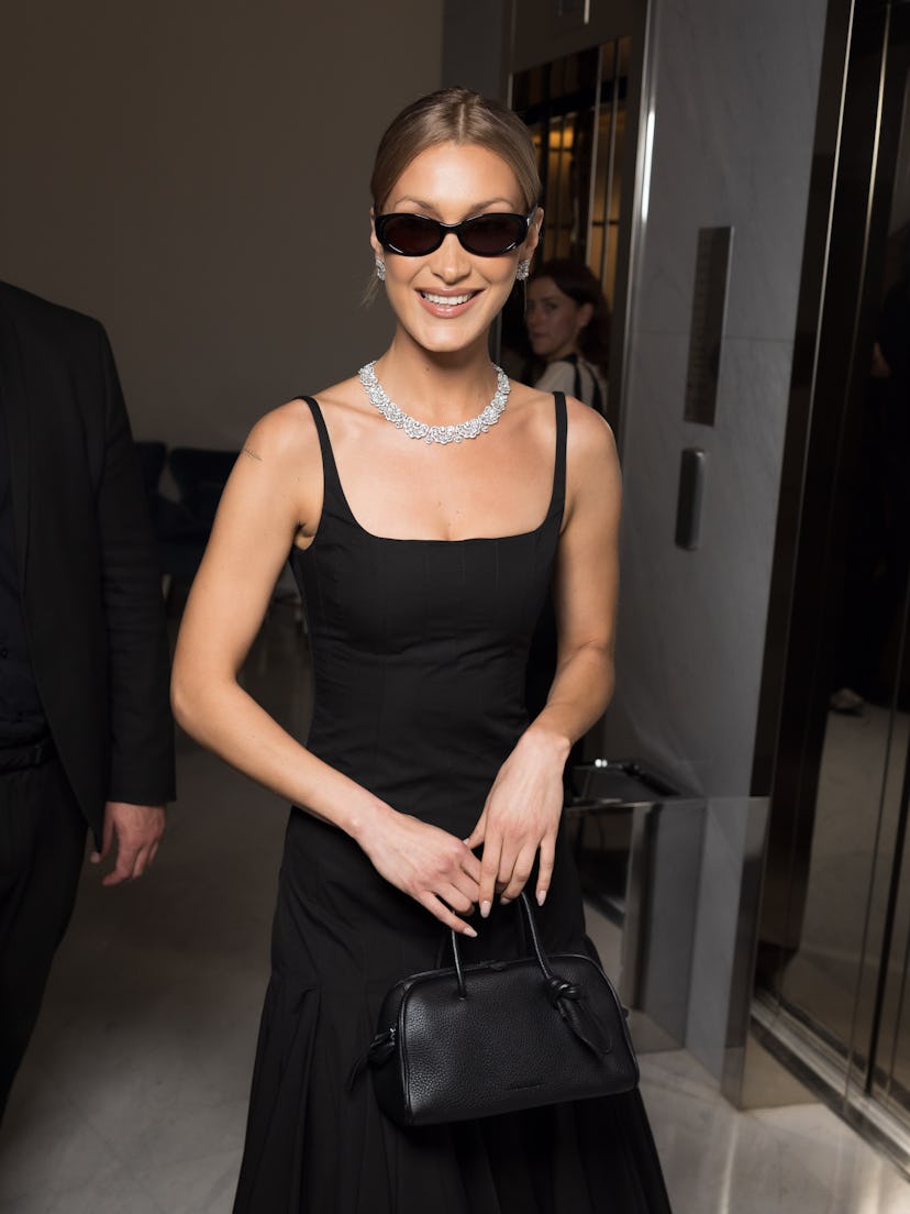 CANNES, FRANCE - MAY 13: Bella Hadid is seen during day one of the 78th Cannes Film Festival on May ...