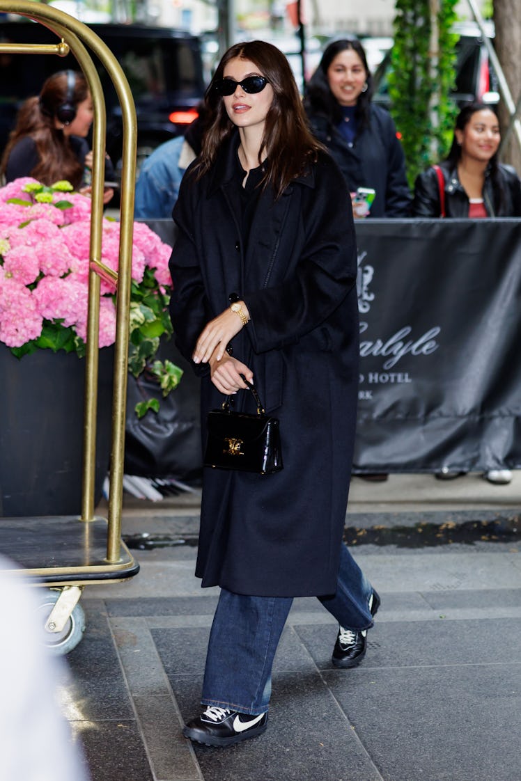 NEW YORK, NEW YORK - MAY 05: Kaia Gerber is seen on the Upper East Side on May 05, 2024 in New York ...