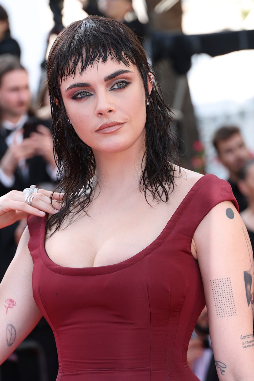 Cara Delevingne attends the "The History Of Sound" red carpet at the 78th annual Cannes Film Festiva...