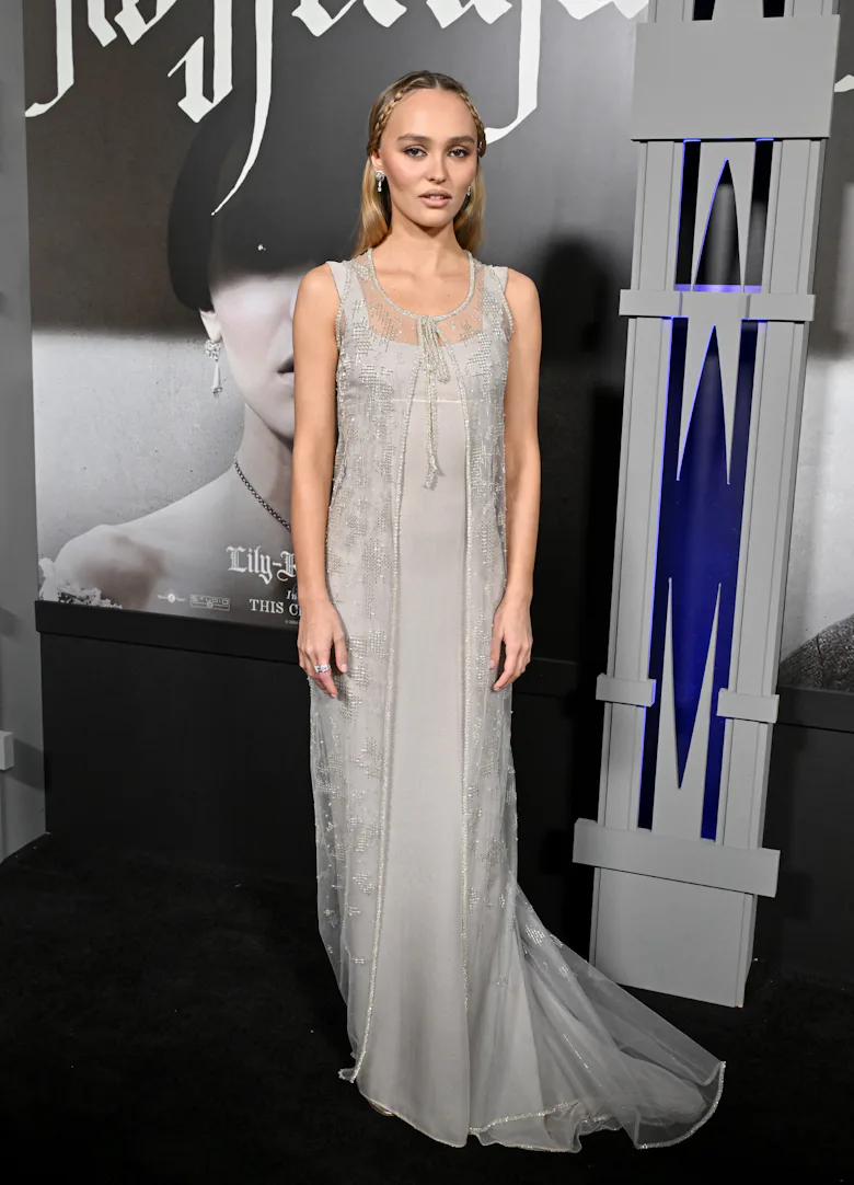 Lily-Rose Depp attends the Los Angeles Premiere of Focus Features' "Nosferatu" at TCL Chinese Theate...