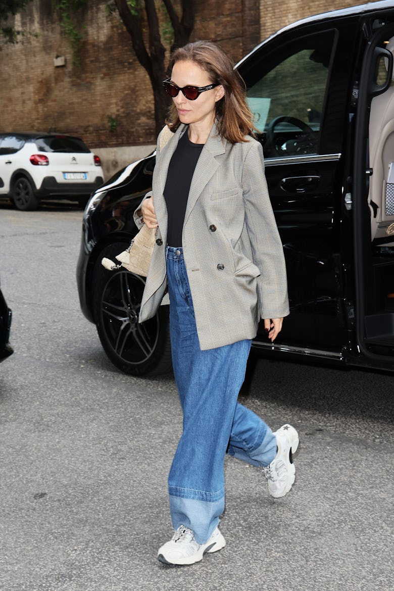 Natalie Portman is seen at Dior Cruise 2025 at Hotel Eden on May 27, 2025 in Rome, Italy.