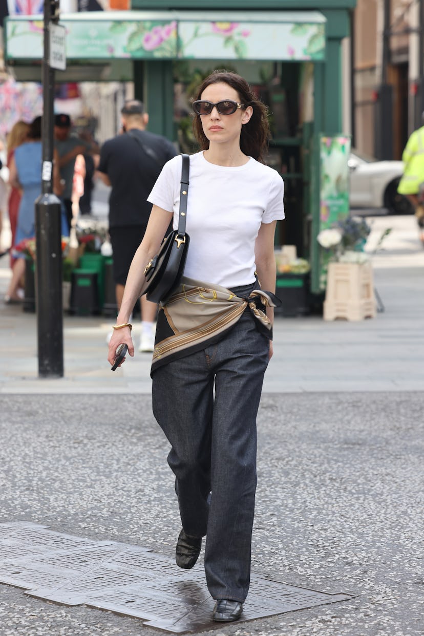 LONDON, ENGLAND - MAY 01: Alexa Chung in London on May 01, 2025 in London, England. (Photo by Neil P...