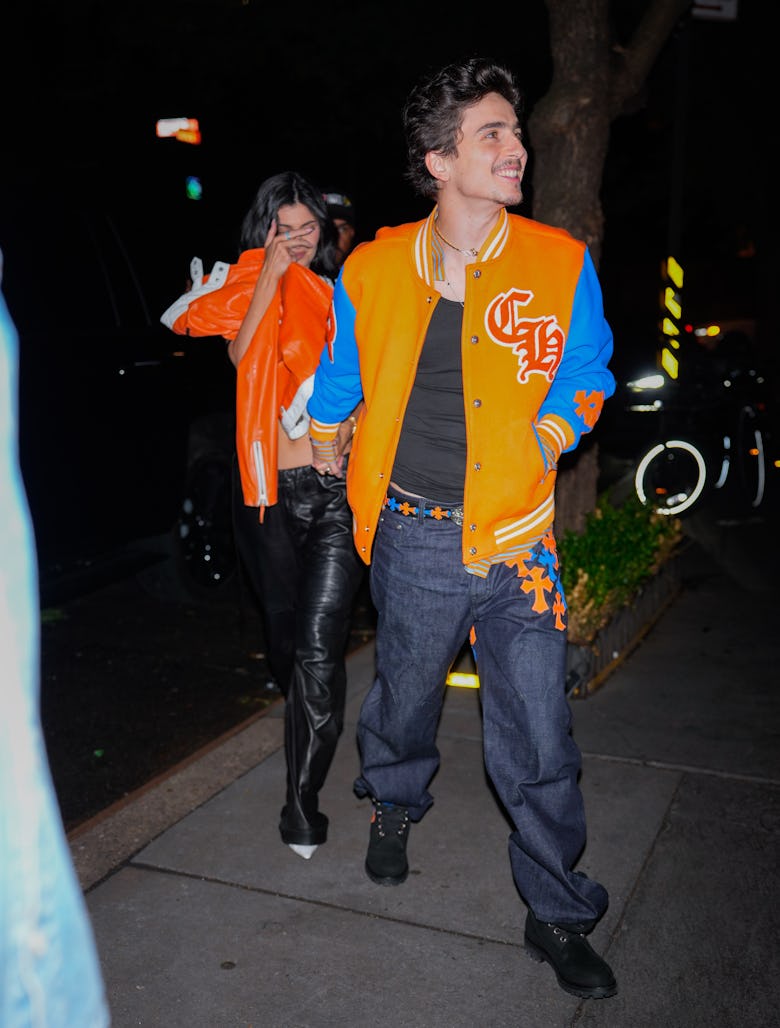 Timothee Chalamet and Kylie Jenner are seen on May 30, 2025 in New York City.