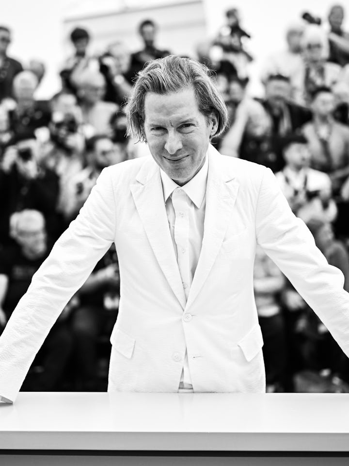CANNES, FRANCE - MAY 19: (EDITORS NOTE: Image has been converted to black and white.) Wes Anderson d...