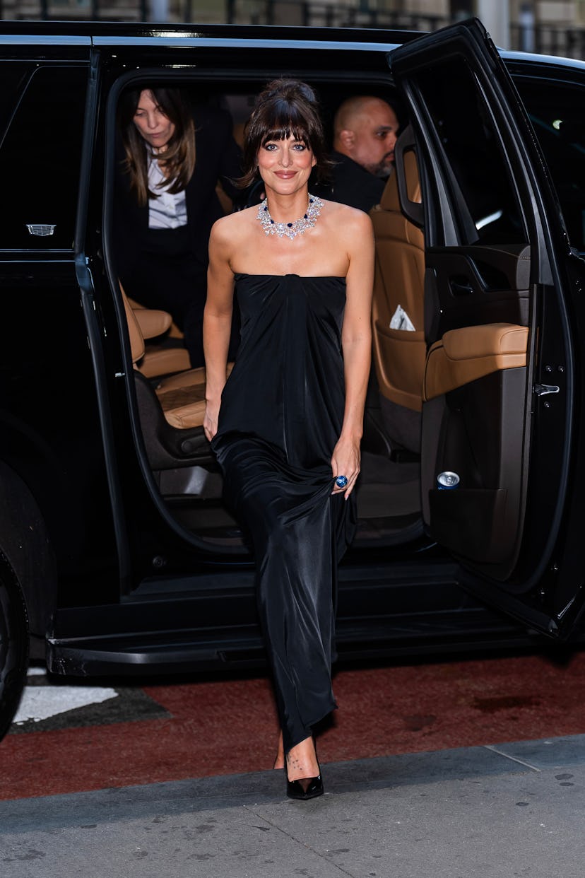 Dakota Johnson attends a Roberto Coin event at Cipriani 25 Broadway on May 29, 2025 in New York City...