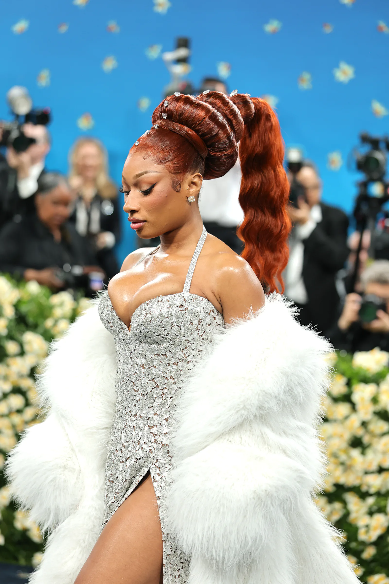 Megan Thee Stallion's 2025 Met Gala Dress Served "'Bridgerton' Boob"