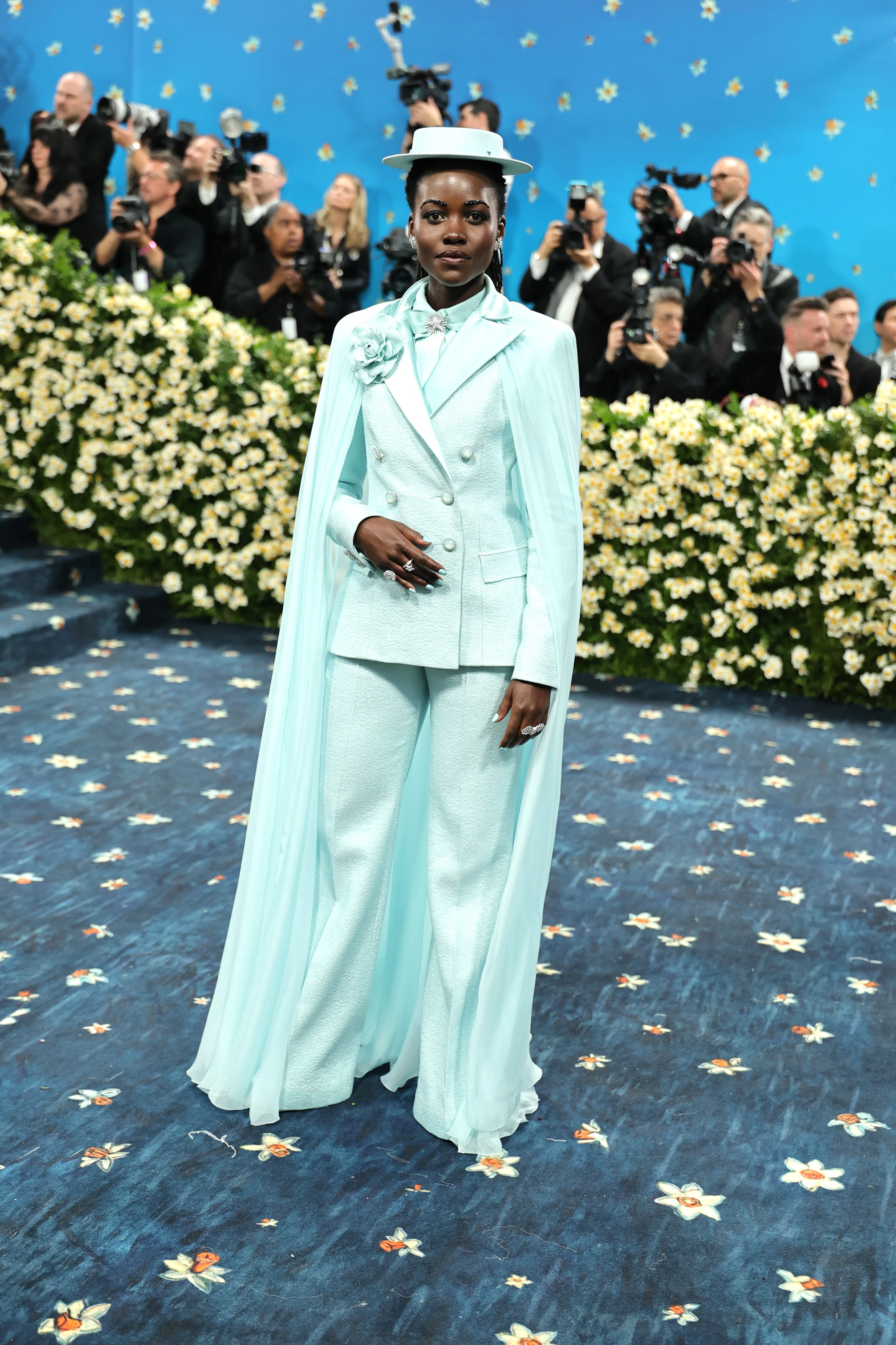 lupita nyong'o denim dress The Details Of Lupita Nyong'o's Denim Met Gala Look
