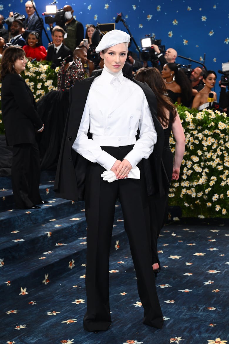 hunter schafer after party dress Hunter Schafer Nearly Plunges Out of Fitted Met Gala After Party Look