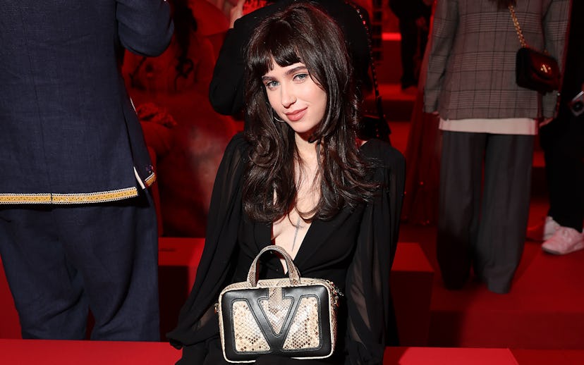 PARIS, FRANCE - MARCH 09: Clairo attends Valentino "Le meta-theatre des intimites" show as part of P...