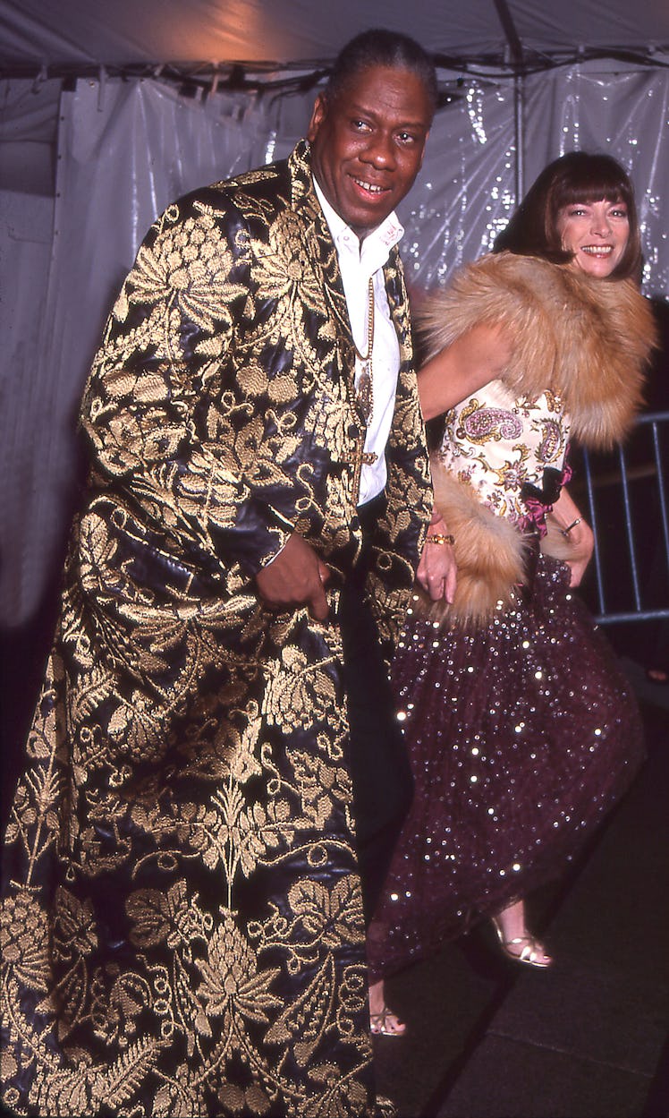 Editor-at-large Andre Leon Talley and Editor-in-chief Anna Wintour attend the Costume Institute gala...