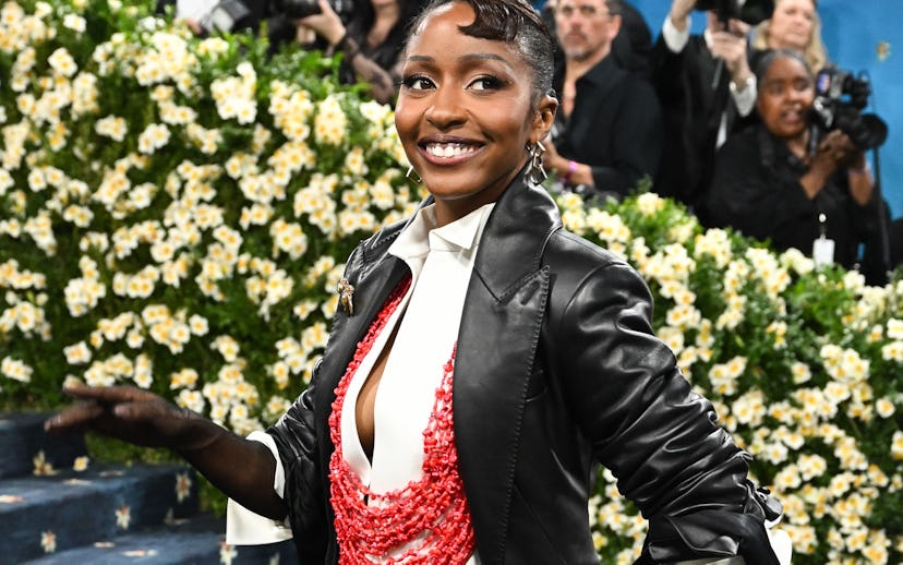 Ayo Edebiri at The 2025 Met Gala Celebrating "Superfine: Tailoring Black Style" held at the Metropol...