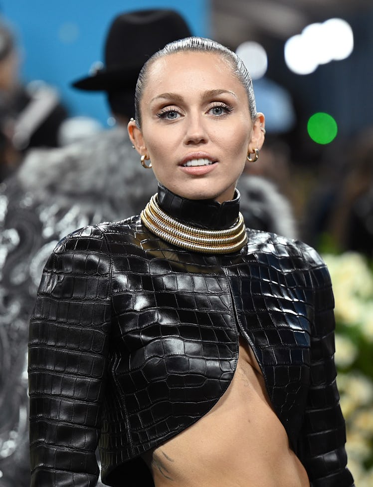 Miley Cyrus at The 2025 Met Gala Celebrating "Superfine: Tailoring Black Style" held at the Metropol...