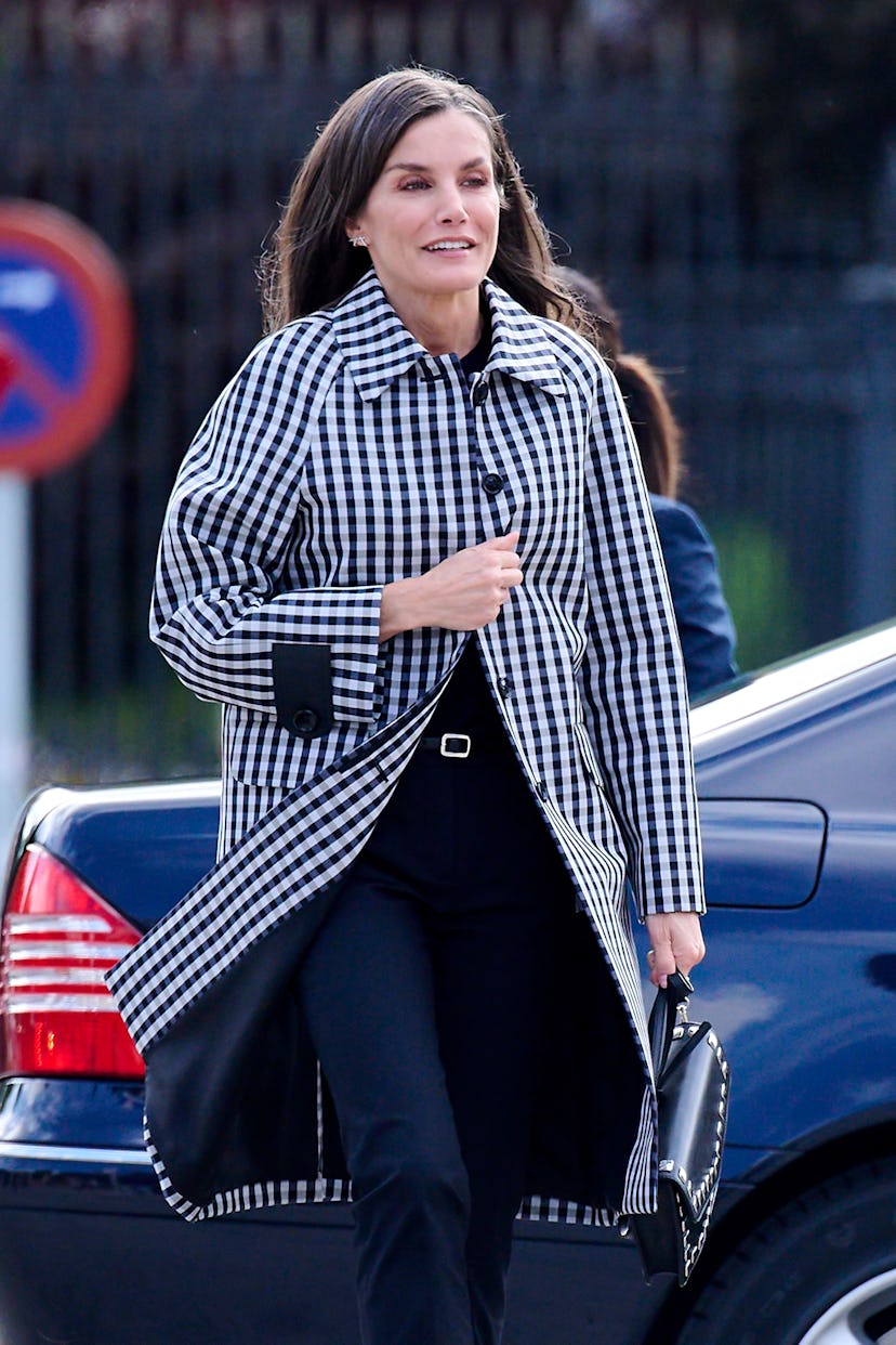 Queen Letizia of Spain visits the permanent book fair ‘Cuesta de Moyano’ on the occasion of its cent...