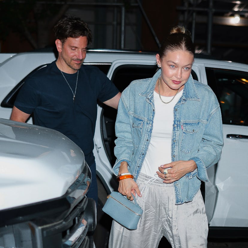 Bradley Cooper and Gigi Hadid are seen in West Village on June 13, 2025 in New York City.