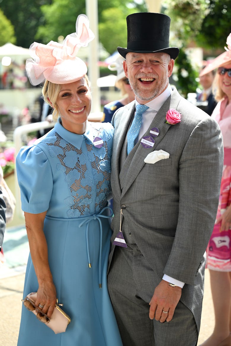 Zara Tindall and Mike Tindall attend day one of Royal Ascot at Ascot Racecourse on June 17, 2025 in ...