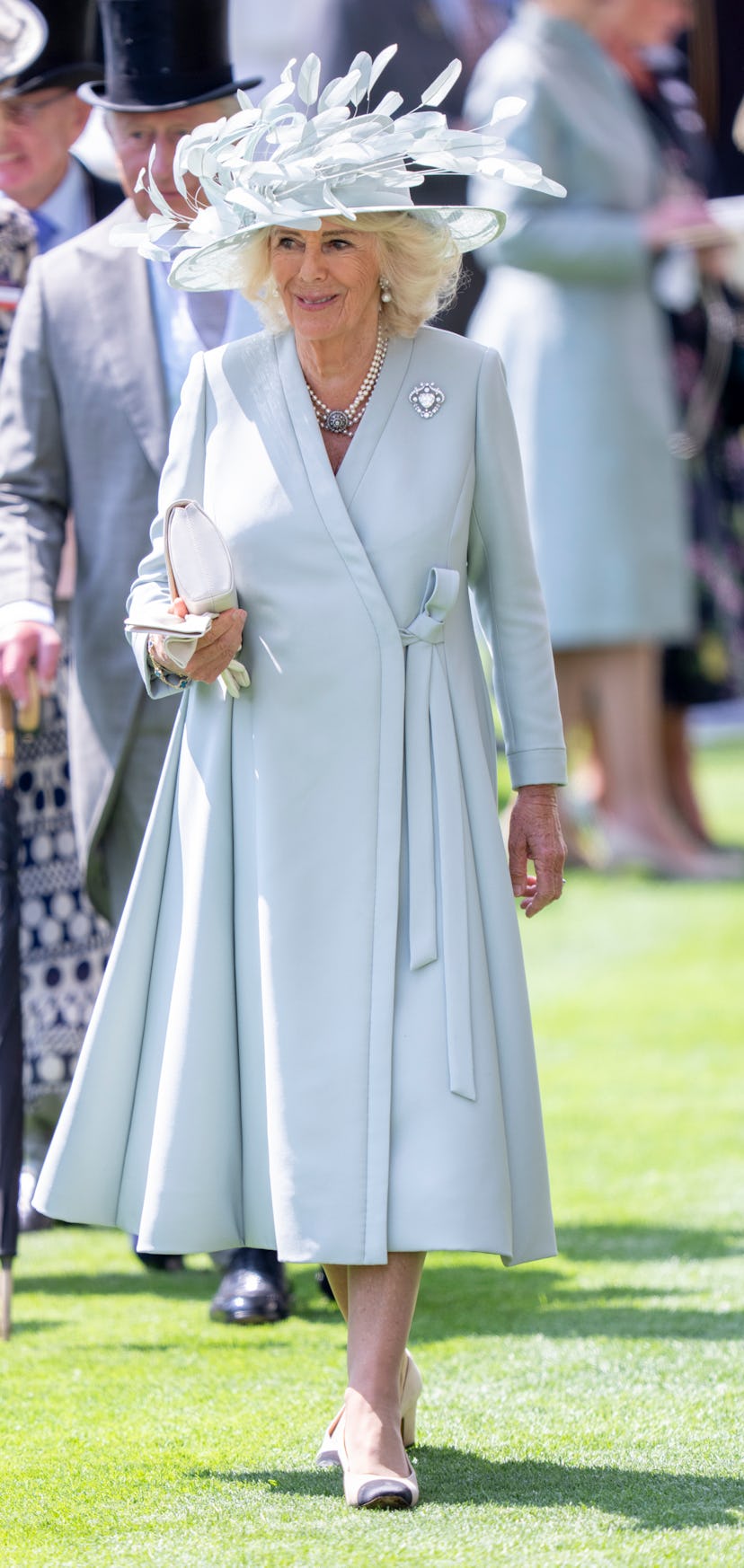 ASCOT, ENGLAND - JUNE 17: Queen Camilla attends day one of Royal Ascot at Ascot Racecourse on June 1...