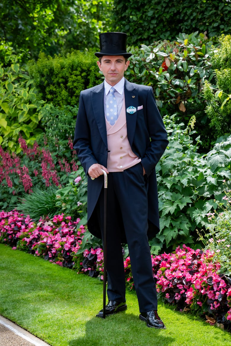 Daniel Fletcher (wearing a Daniel W Fletcher suit) attends the 1st day of Royal Ascot on June 17, 20...