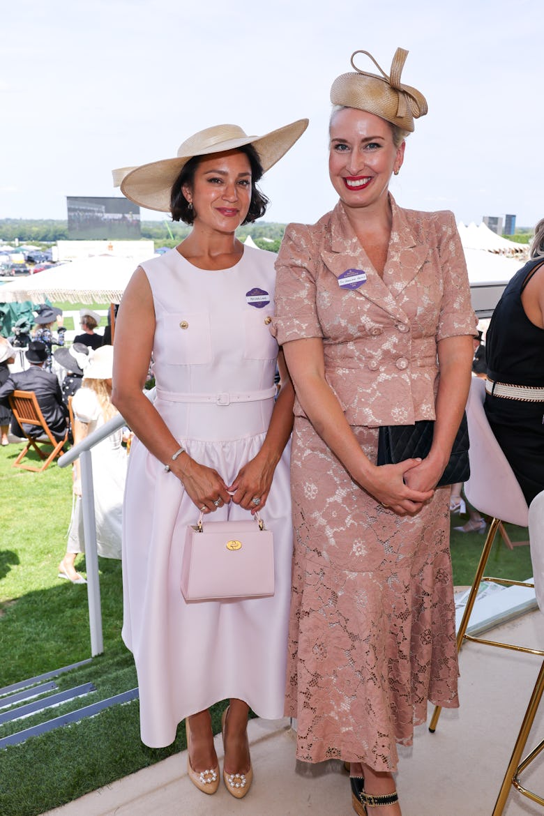 Leah Lane and Genevieve Harris attend day one of Royal Ascot 2025 at Ascot Racecourse on June 17, 20...