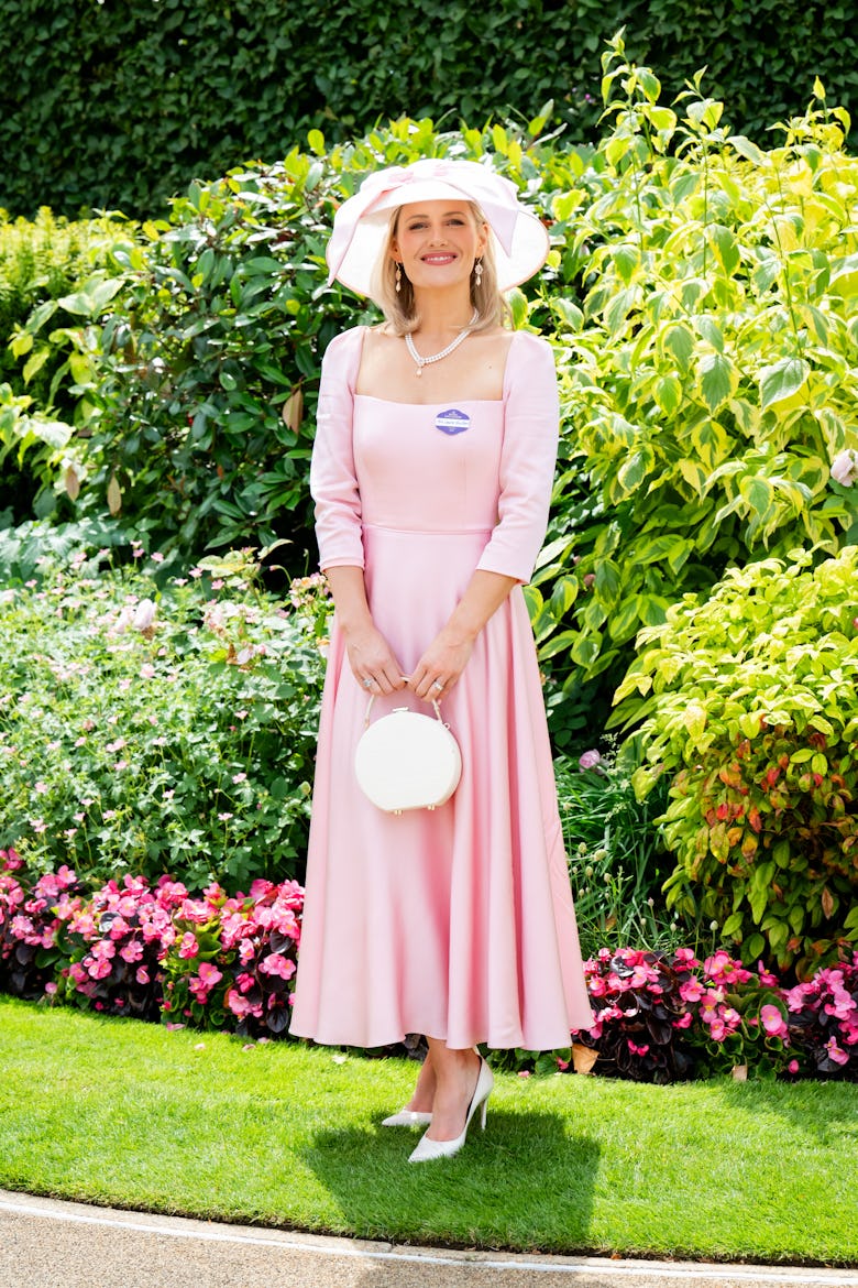 Laura-Ann Barr (wearing a Sassi Holford dress and a Miss B millinery hat) attends the 1st day of Roy...