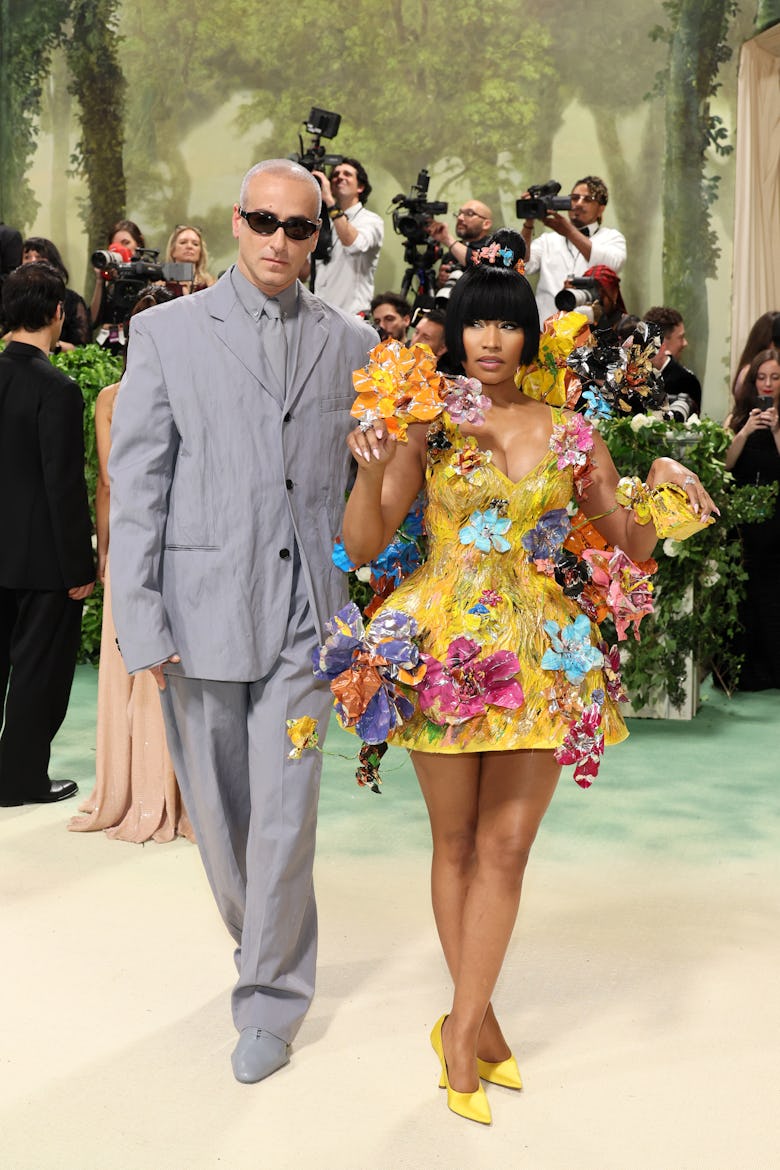 Francesco Risso and Nicki Minaj attend The 2024 Met Gala Celebrating "Sleeping Beauties: Reawakening...