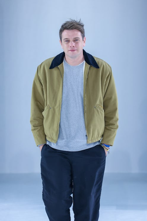 Jonathan Anderson walks the runway during the Loewe Menswear Fall-Winter 2023-2024 show