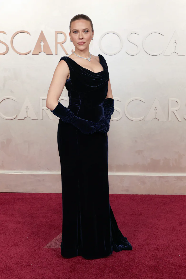 Scarlett Johansson attends the 96th Annual Academy Awards at Dolby Theatre on March 02, 2025 in Hol...