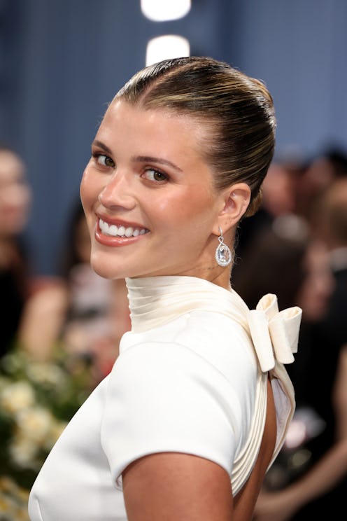 NEW YORK, NEW YORK - MAY 05: Sofia Richie attends the 2025 Met Gala Celebrating "Superfine: Tailorin...