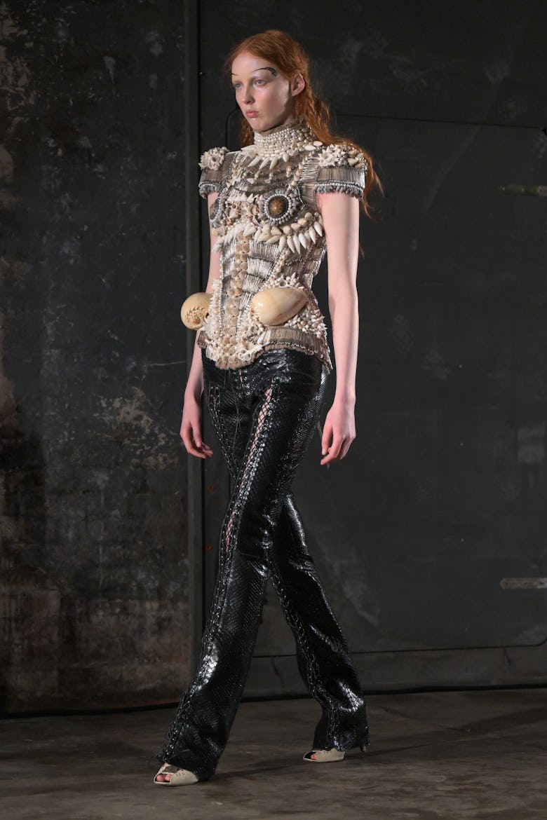 Model on the runway at the Dilara Findikoglu Fall RTW 2025 fashion show as part of London Fashion We...