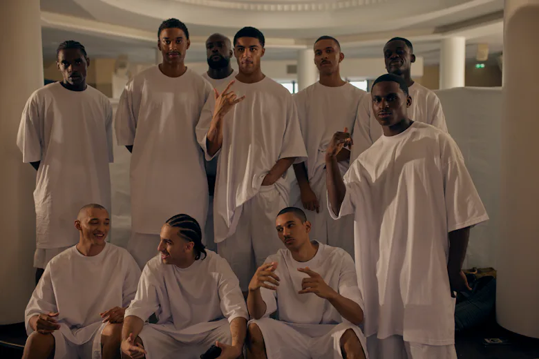 Backstage at the Willy Chavarria show as part of Paris Men's Fashion Week held at the Salle Pleyel o...