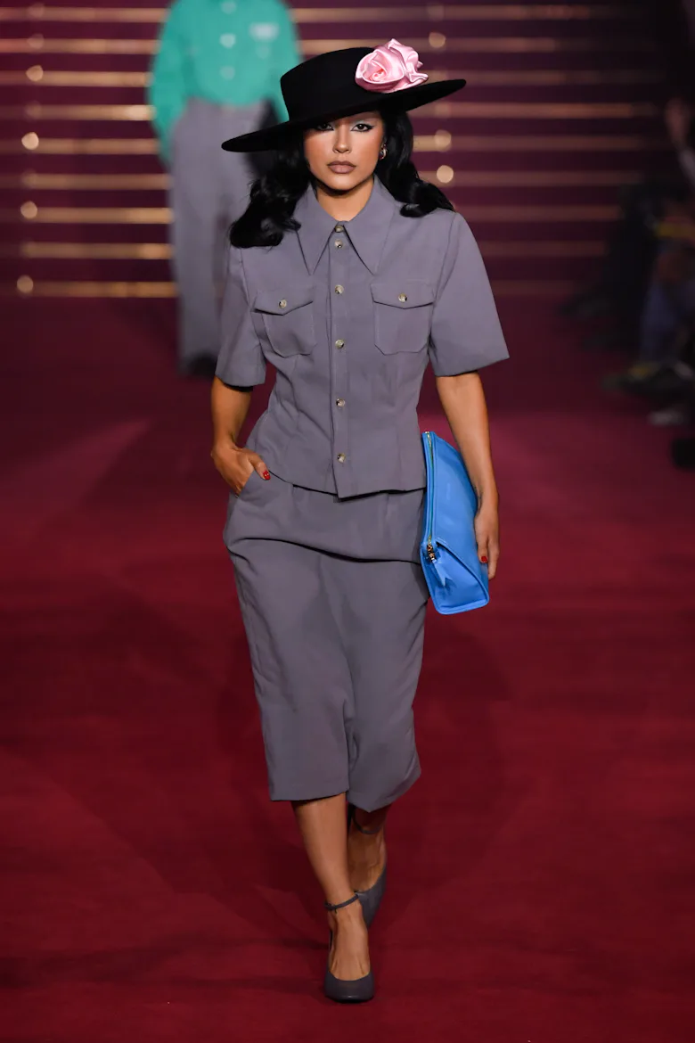 Model on the runway at the Willy Chavarria show as part of Paris Men's Fashion Week held at the Sall...