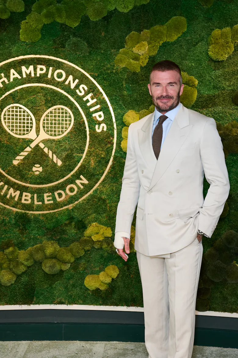 LONDON, ENGLAND - JUNE 30: David Beckham in the AELTC's Parkside Suite in No.1 Court at The Champion...