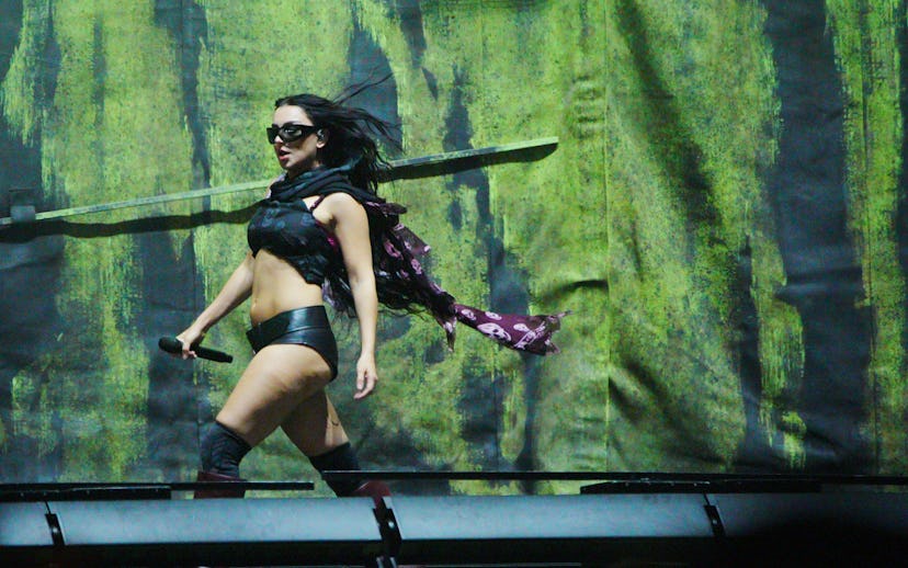 Charli XCX performing on The Other Stage during the Glastonbury Festival at Worthy Farm in Somerset....