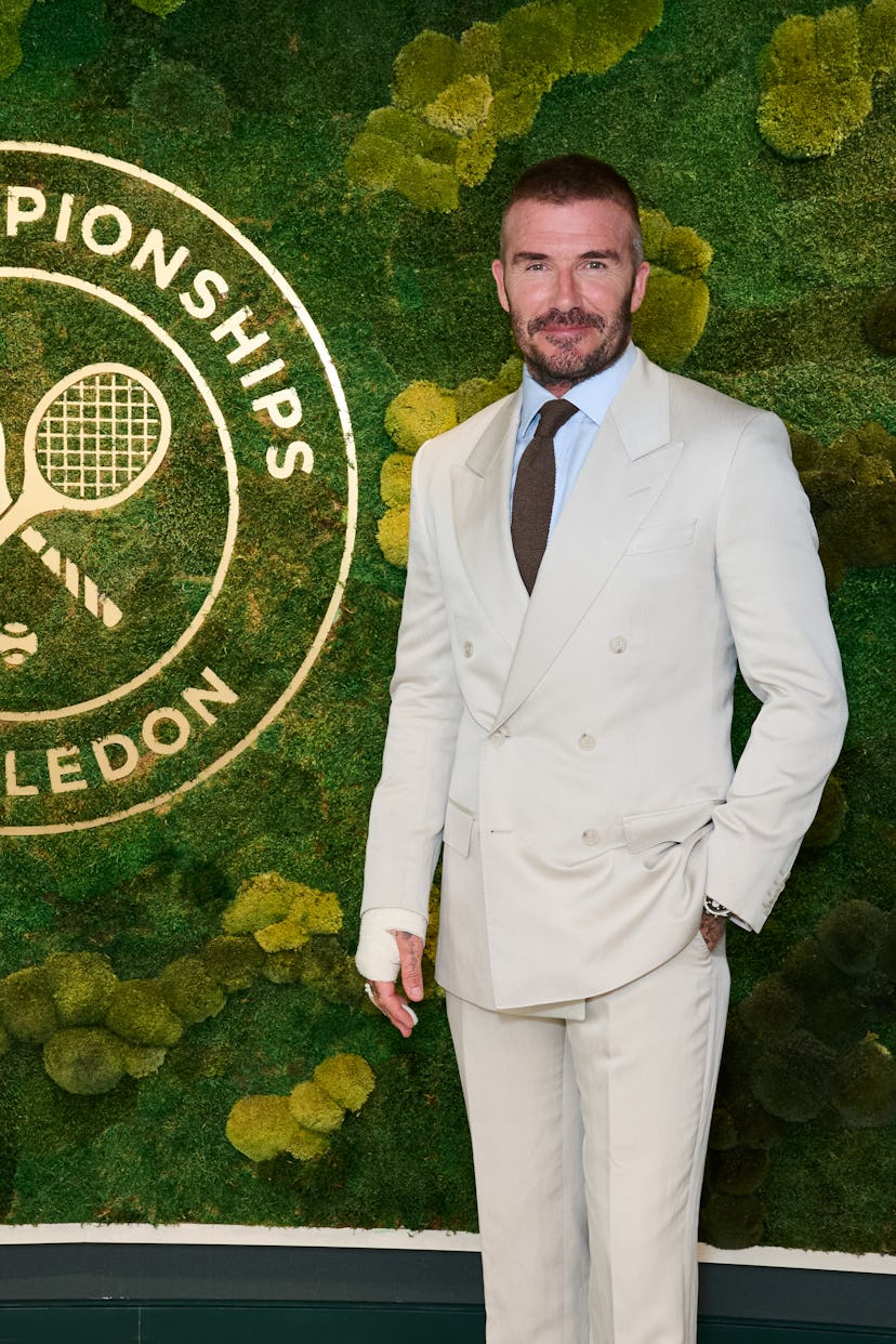 David Beckham in the AELTC's Parkside Suite in No.1 Court at The Championships 2025. Held at All Eng...