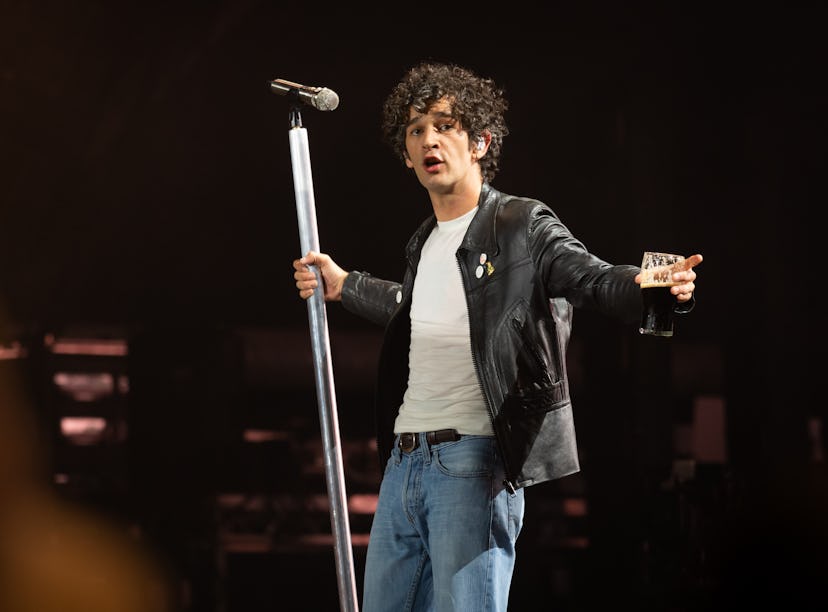 Matty Healy at Glastonbury festival