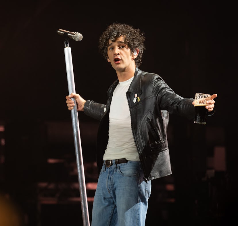 Matty Healy at Glastonbury festival