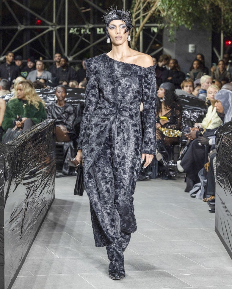 A model walks the runway during the Luar Ready to Wear Fall/Winter 2025-2026 fashion show as part of...
